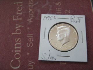1995 - S Proof Silver Kennedy Half Dollar Cameo Coin photo