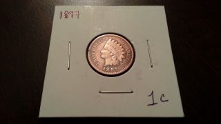 1897 Indian Head Cent 1c photo