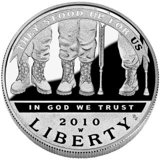 2010 American Veterans Commemorative Dollar Gem Proof In Us Packag photo