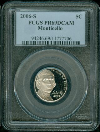 2006 - S Jefferson Nickel Pr69 Dcam Pcgs Proof photo