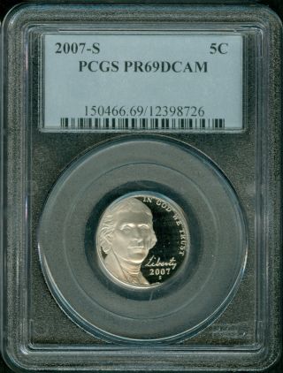 2007 - S Jefferson Nickel Pr69 Dcam Pcgs Proof photo