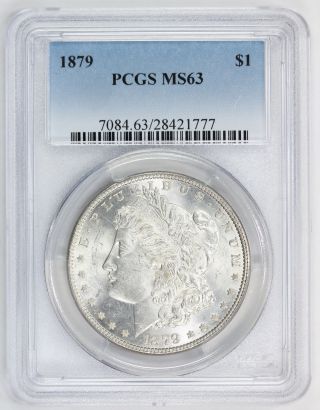 1879 Morgan Silver Dollar Ms 63 Pcgs (1777) photo