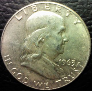 1963 D Franklin Half Dollar - 90% Silver - Good Investment photo