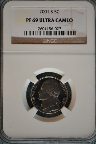 2001 - S Jefferson Nickel 5c Ngc Pf69 Ultra Cameo photo