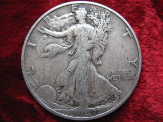 1947 - P Walking Liberty Silver Half Dollar,  Better Grade Fast photo