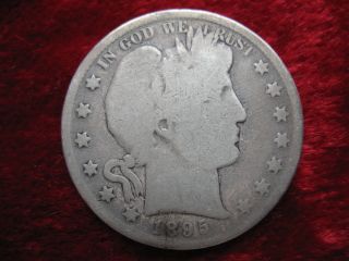 1895 - P Barber Silver Half Dollar,  Early Date Barber U.  S. photo