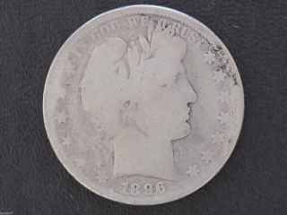 1896 - O Barber Silver Half Dollar Key Date D7430 photo
