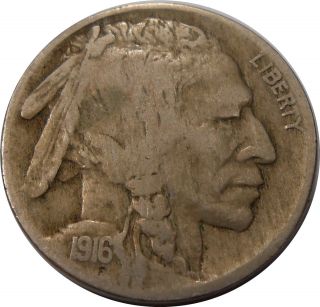 1916 5c Buffalo Nickel Great Coin Al - 24 photo