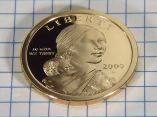 2000 S Sacagawea Dollar Deep Cameo Gem Proof Stk Qn2 photo