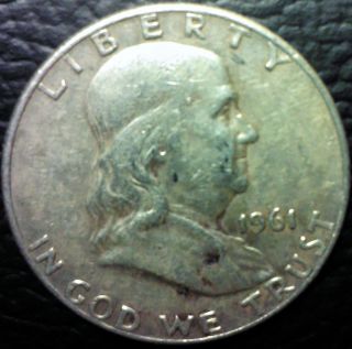 1961 D Franklin Half Dollar 90% Silver Good Investment photo