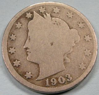 1903 Liberty Head Nickel Circulated V - Nickel photo