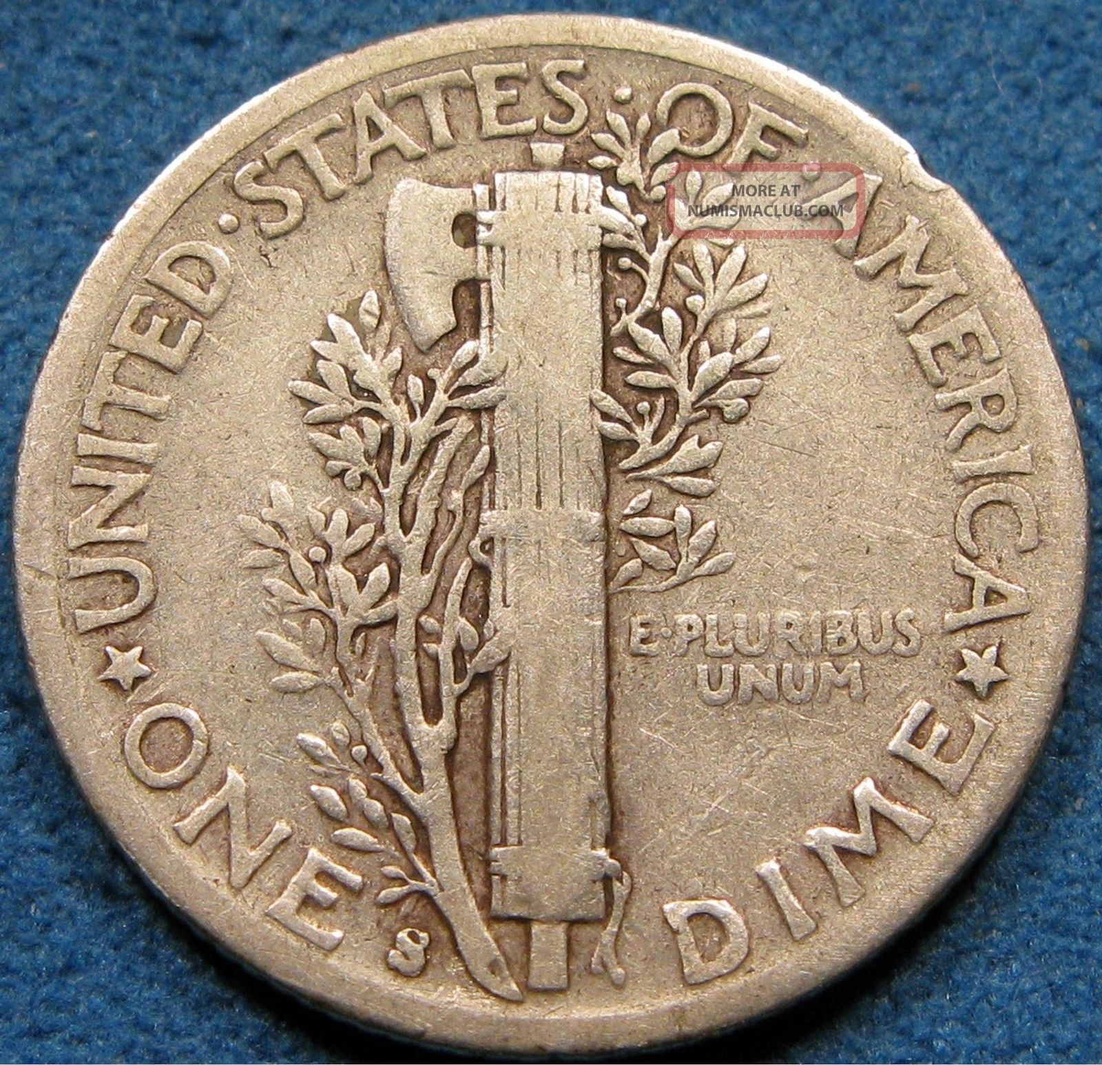 1943 S Silver Mercury Dime Circulated
