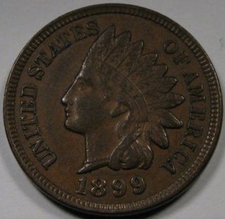 1899 Indian Head Cent Circulated Brown 08/28/2013 photo