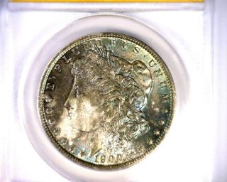 Ms62 Anacs Beautifully Toned 1900o Morgan Silver Dollar U.  S.  Coin 1900o photo