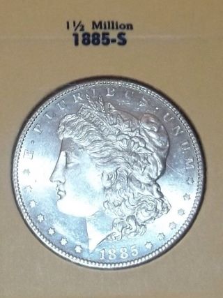 1885 - S Morgan Silver Dollar Gem Blazzer State photo