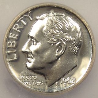 1962 Proof Roosevelt Silver Dime Icg Pr70 - Top Grade photo