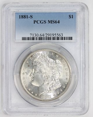 1881 S Morgan Silver Dollar Ms 64 Pcgs (5563) photo