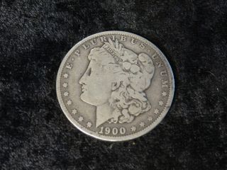 90% Silver 1900 - O Morgan Dollar.  900 Fine Large Antique Coin Coin - Flip photo