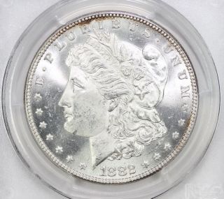 1882 Morgan Silver Dollar Ms 64 + Pcgs (3905) photo