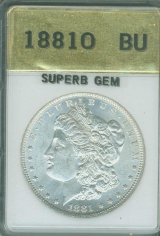 1881 - O Morgan Silver Dollar Uncirculated Gem Bu Policy photo