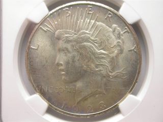 1923 - S Ngc Ms 62 Silver Peace Dollar Id Ee45 photo