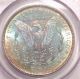 1887 Morgan Silver Dollar,  Monster Rainbow Double Sided,  Pcgs Ms63 Dollars photo 4