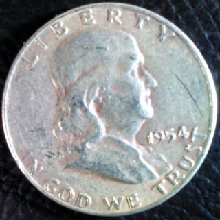 1954 D Franklin Half Dollar 90% Silver Good Investment Silver Price Rising photo