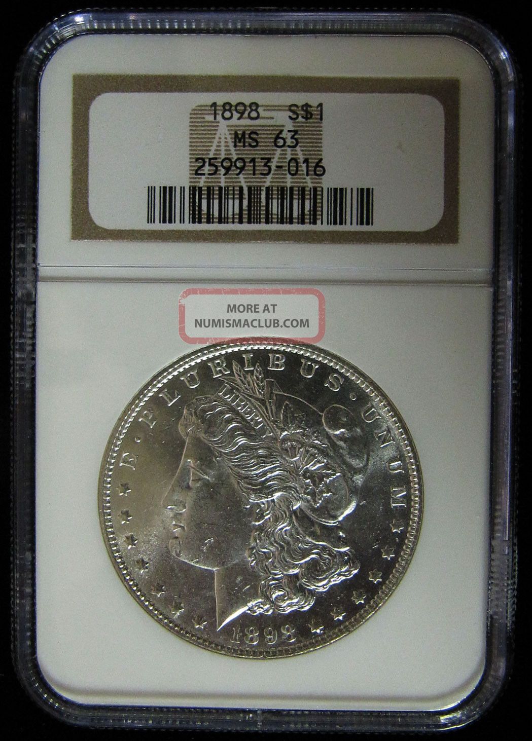 1898 Morgan Silver Dollar Ms 63