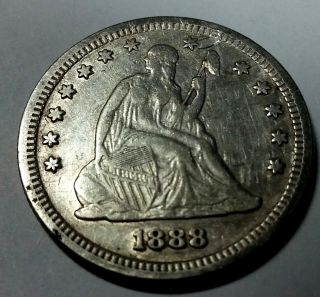 1888 - S 25c Liberty Seated Quarter photo