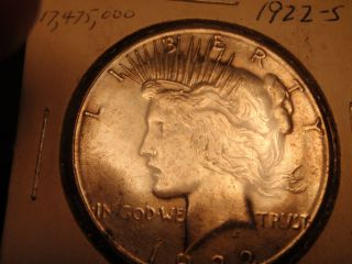 1922 - S Peace Dollar Coin Silver Coin You Grade photo