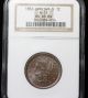 1856 N - 11 Ngc Ms66bn Upright 5 Braided Hair Large Cent Coin 1c Large Cents photo 3
