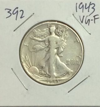 1943 Usa Walking Liberty Half Dollar,  Silver,  Circulated,  Vg - F 392 photo