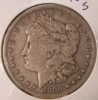 1880 - S Morgan Silver Dollar Vf photo