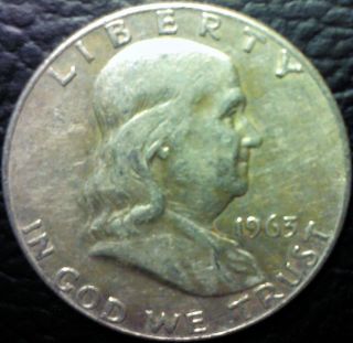 1963 D Franklin Half Dollar - 90% Silver. photo