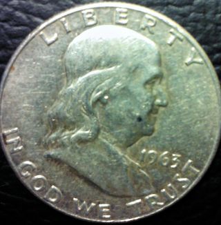 1963 D Franklin Half Dollar - 90% Silver photo
