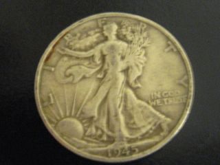 1945 S Walking Liberty Silver Half Dollar photo