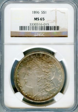 1896 $1 Morgan Dollar Ms 65 Ngc Graded photo