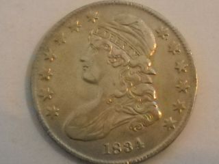 Coinhunters - 1834 Capped Bust Half Dollar Almost Uncirculated photo
