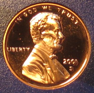 2001 - S Lincoln Cent,  Gem Proof photo