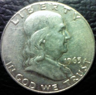 1963 D Franklin Half Dollar 90% Silver photo