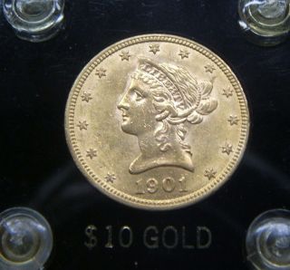 1901 $10 Gold Eagle Au - Beauty photo