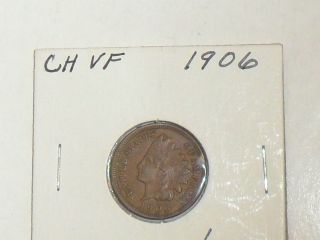 1906 Indian Head Cent : Grade,  Veryfine Detail Ships To Most Buyers photo