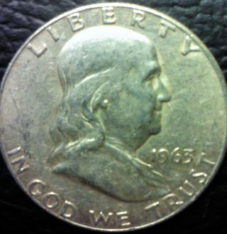 1963 D Franklin Half Dollar - 90% Silver Good Investment photo