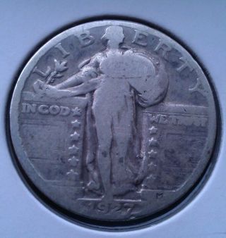 1927 25c Standing Liberty Quarter,  90% Silver Old U.  S.  Coin Collectable photo