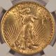 1920 Saint Gaudens $20 Gold Double Eagle Ngc Ms - 62 Gold photo 2