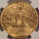 1920 Saint Gaudens $20 Gold Double Eagle Ngc Ms - 62 Gold photo 3