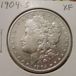 1904 - S Morgan Silver Dollar Xf Rare Key Date Us Silver Coin photo