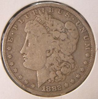 1882 - P Morgan Silver Dollar Fine Better Date photo