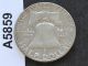 1954 - S Franklin Half Dollar Silver U.  S.  Coin A5859 Half Dollars photo 1