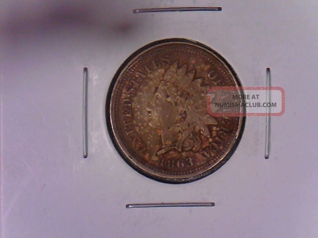 1863 - Indian Head Cent - Au+